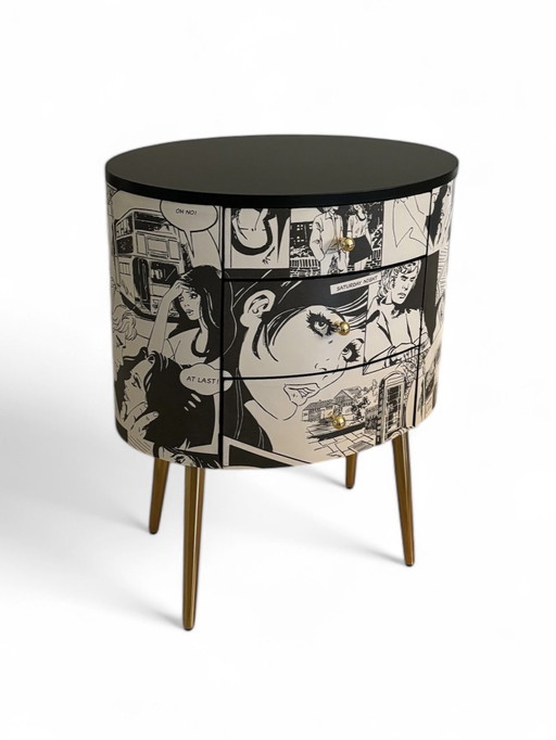 Vintage Cabinet Lined With True Romance From Mini Moderns