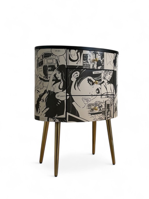 Vintage Cabinet Lined With True Romance From Mini Moderns
