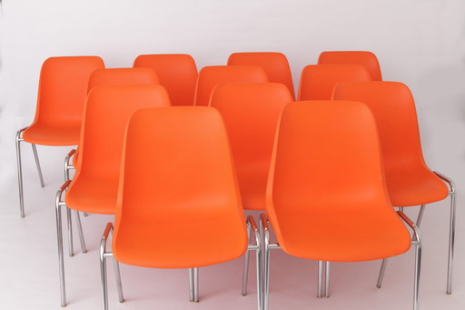 6 Chaises empilables Vintage 1970, Allemagne