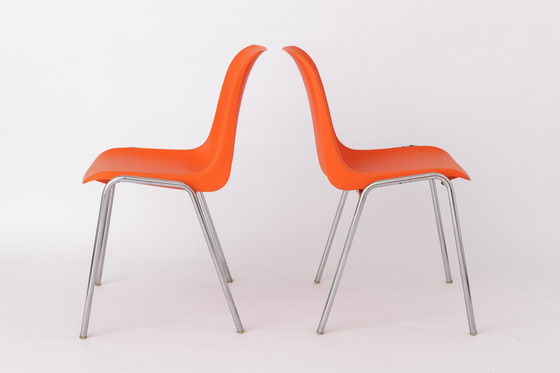 Image 1 of 6 Stacking Chairs Vintage 1970s, Germany