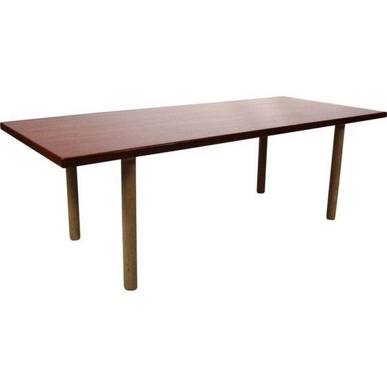 Image 1 of Vintage teak and oak coffee table by Hans J. Wegner for Andreas Tuck, 1960
