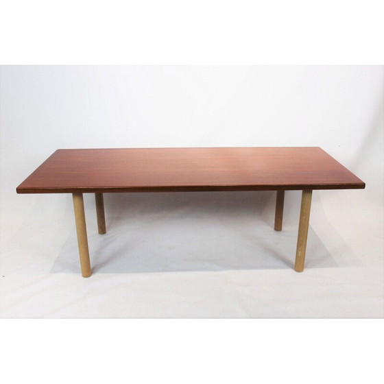 Image 1 of Vintage teak and oak coffee table by Hans J. Wegner for Andreas Tuck, 1960