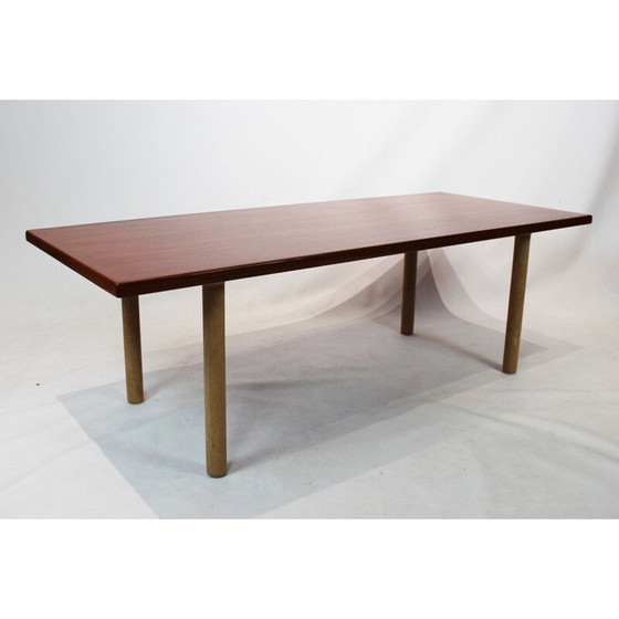 Image 1 of Vintage teak and oak coffee table by Hans J. Wegner for Andreas Tuck, 1960