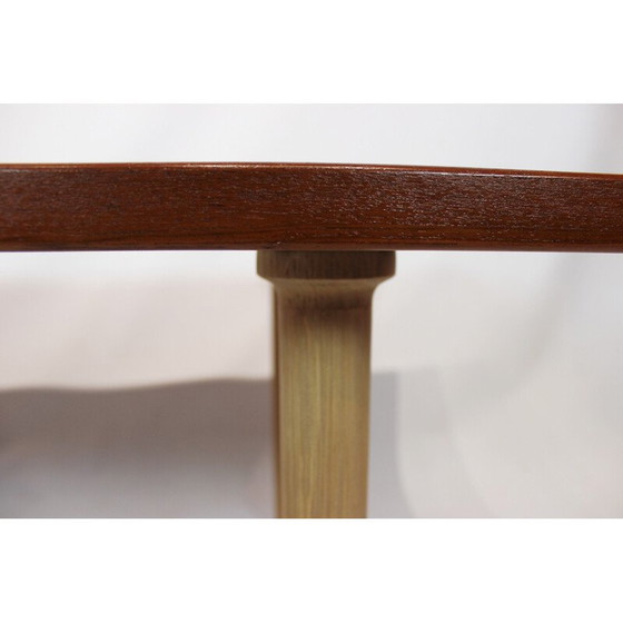 Image 1 of Vintage teak and oak coffee table by Hans J. Wegner for Andreas Tuck, 1960