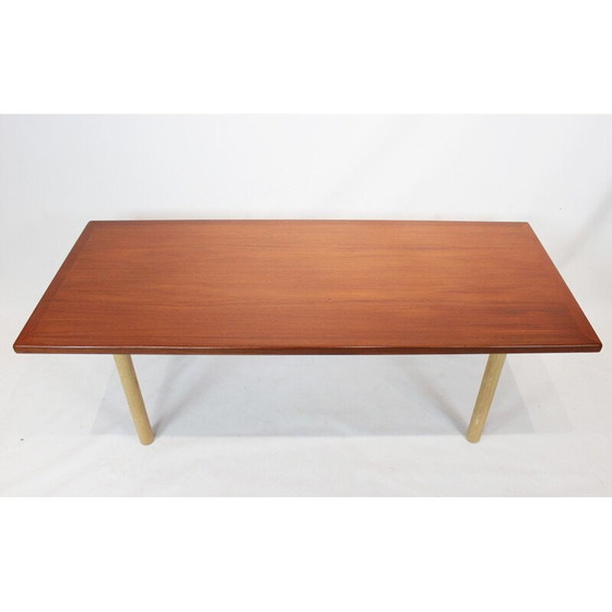 Image 1 of Vintage teak and oak coffee table by Hans J. Wegner for Andreas Tuck, 1960