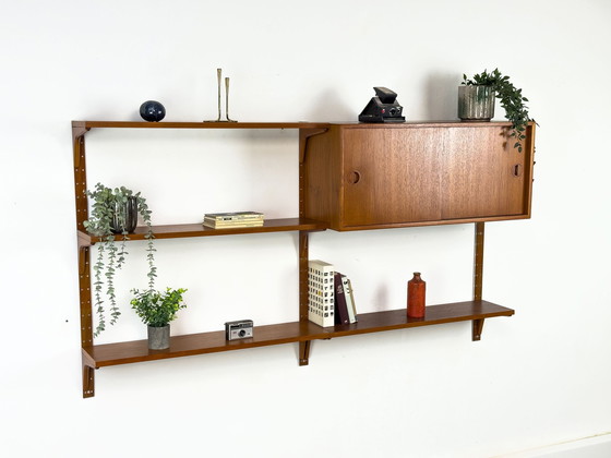 Image 1 of Danish Teak Wall Shelving Unit From Hansen & Guldborg, 1960S