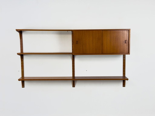 Danish Teak Wall Shelving Unit From Hansen & Guldborg, 1960S