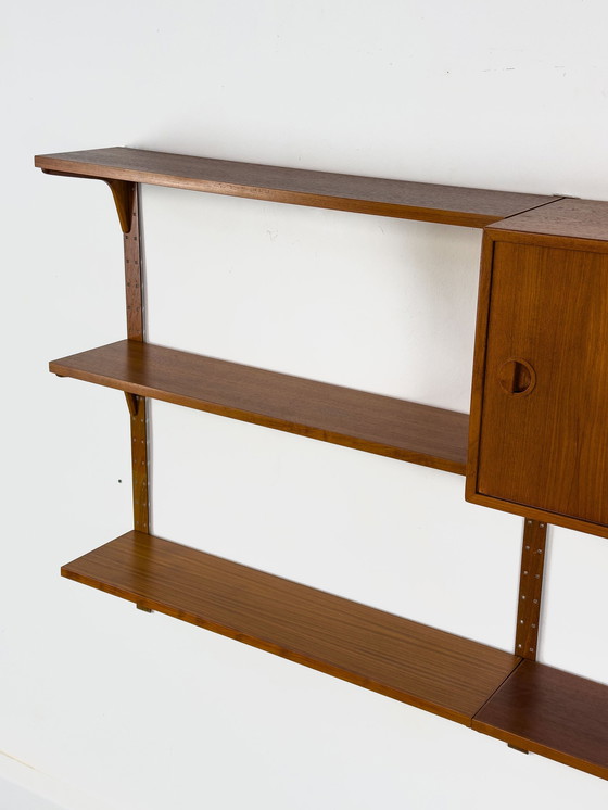 Image 1 of Danish Teak Wall Shelving Unit From Hansen & Guldborg, 1960S