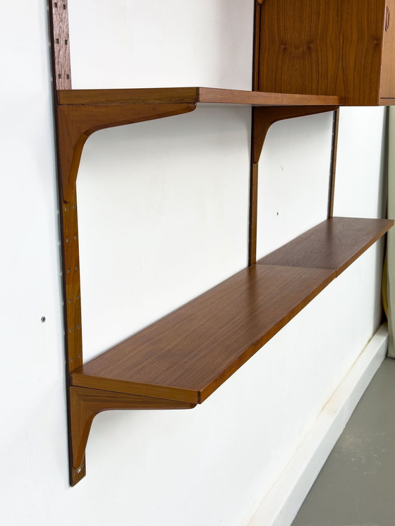 Image 1 of Danish Teak Wall Shelving Unit From Hansen & Guldborg, 1960S