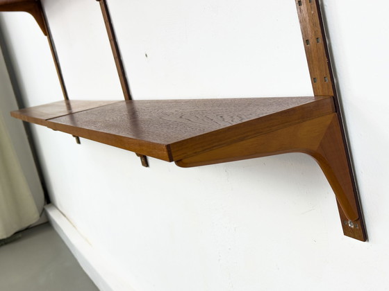 Image 1 of Danish Teak Wall Shelving Unit From Hansen & Guldborg, 1960S