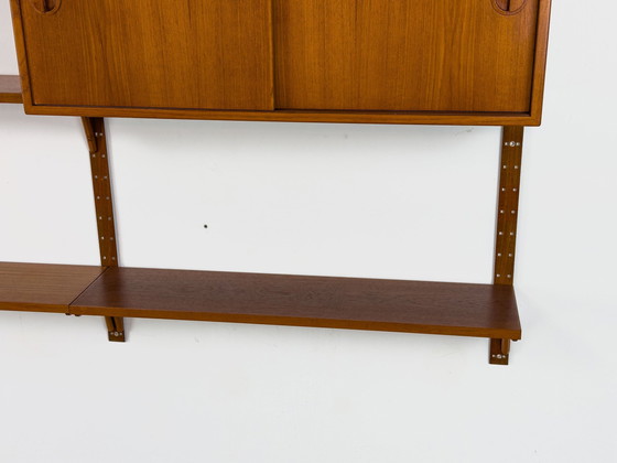 Image 1 of Danish Teak Wall Shelving Unit From Hansen & Guldborg, 1960S