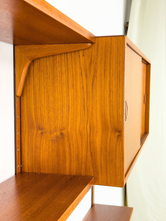 Image 1 of Danish Teak Wall Shelving Unit From Hansen & Guldborg, 1960S