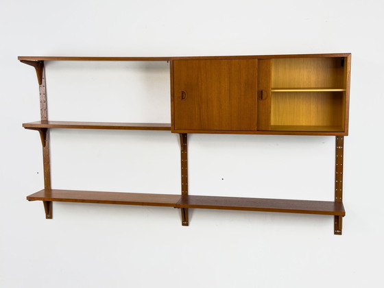 Image 1 of Danish Teak Wall Shelving Unit From Hansen & Guldborg, 1960S