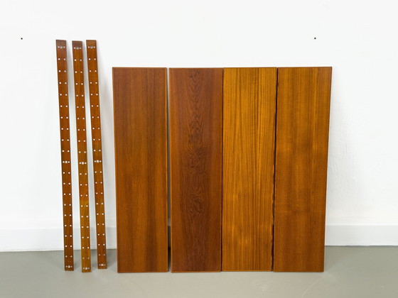 Image 1 of Danish Teak Wall Shelving Unit From Hansen & Guldborg, 1960S