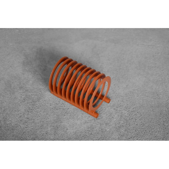 Image 1 of Vintage orange plastic vinyl record holder by Zzg Biały Dunajec, Poland 1970