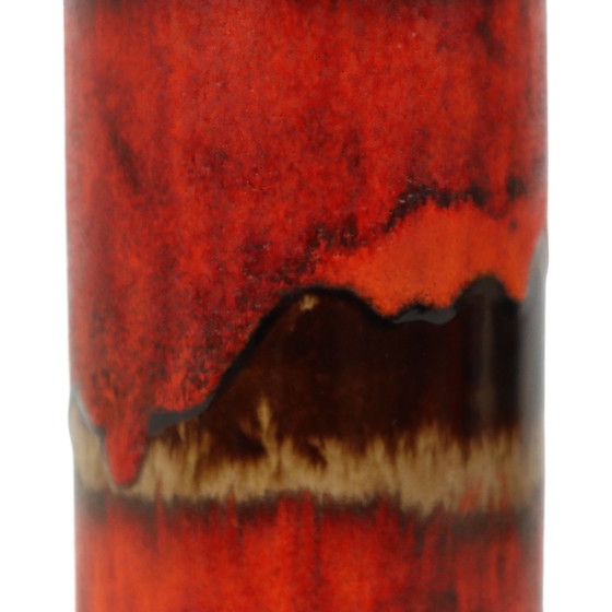 Image 1 of Red Fat Lava Vase Scheurich