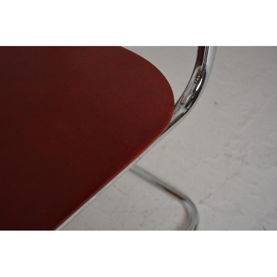 Image 1 of Poltrona a sbalzo vintage in skai rosso, 1960