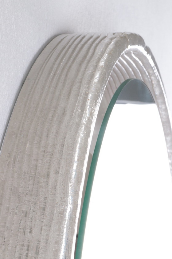 Image 1 of Hillebrand Round plexiglass Bathroom mirror large model,1960 Germany