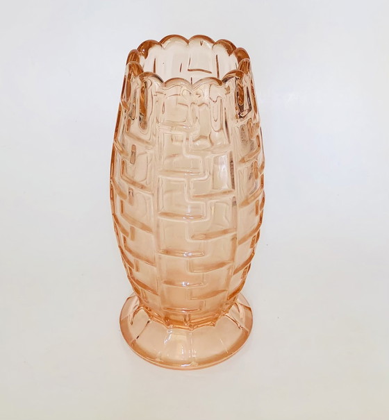 Image 1 of Art Deco vase pressed glass