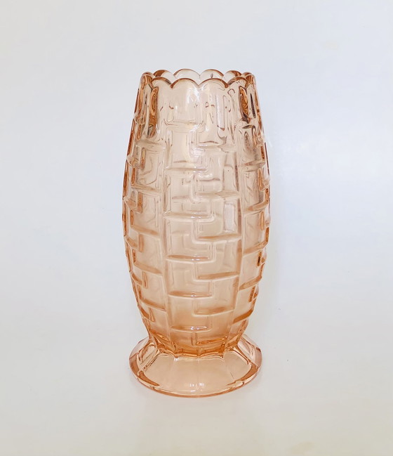 Image 1 of Art Deco vase pressed glass