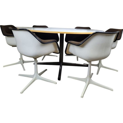 Vintage wooden dining set by Robin and Lucienne Day for Overman, 1967