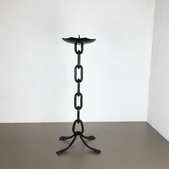 Image 1 of Vintage Brutalist metal candlestick, Austria 1960