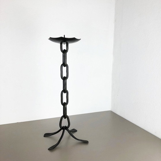 Image 1 of Vintage Brutalist metal candlestick, Austria 1960