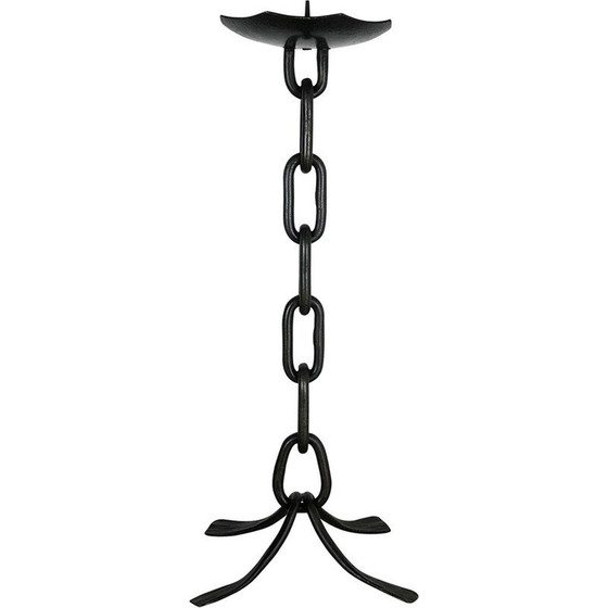 Image 1 of Vintage Brutalist metal candlestick, Austria 1960