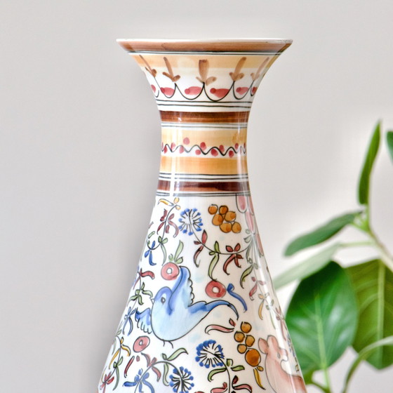 Image 1 of Large Hand-Painted Vase From Coimbra (Portugal)