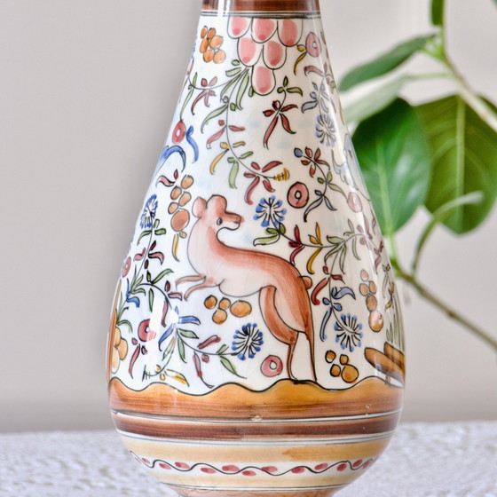 Image 1 of Large Hand-Painted Vase From Coimbra (Portugal)