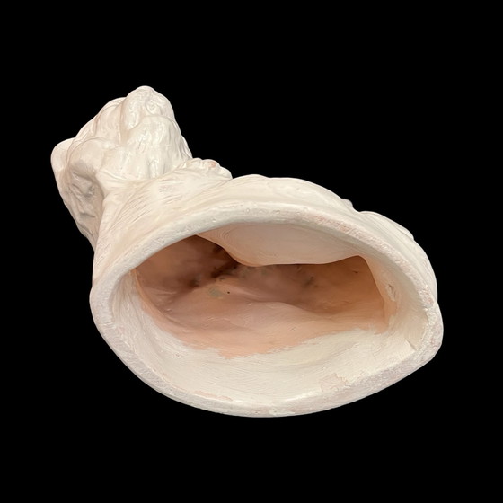 Image 1 of Figura de león Art Déco de arcilla blanca, República Checa, principios del siglo XX