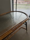 Vintage rattan side table
