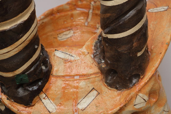 Image 1 of Ceramic Oribe-ware Chair by Suziki Goro