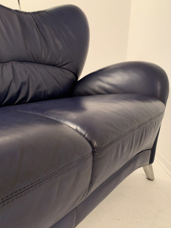 Image 1 of HIMOLLA Sofa leather black 3-seater