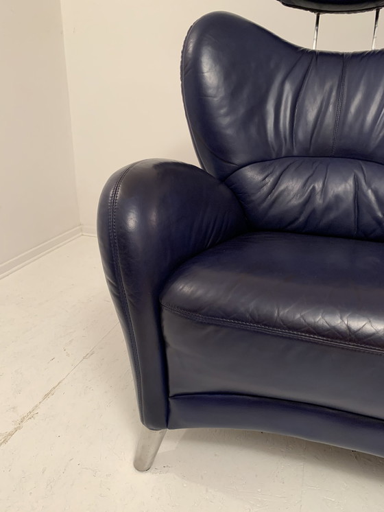 Image 1 of HIMOLLA Sofa leather black 3-seater