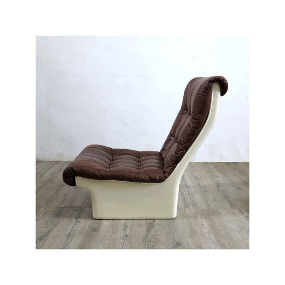 Image 1 of Set of 3 vintage lounge chairs with stool from Airborne, France 1970