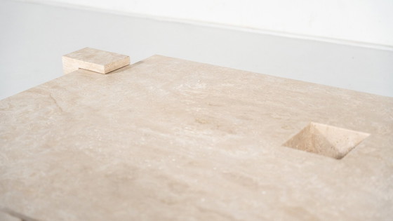 Image 1 of Contemporary Travertine Coffee Table, Italy