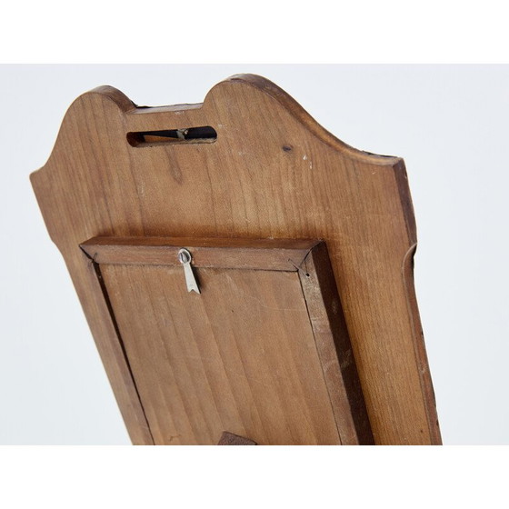 Image 1 of Specchio da tavolo Art Nouveau vintage in peltro e radica di amboina, 1910