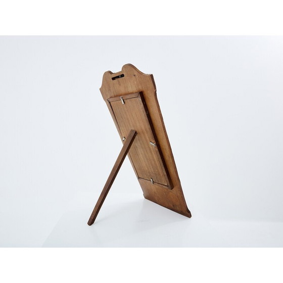 Image 1 of Specchio da tavolo Art Nouveau vintage in peltro e radica di amboina, 1910