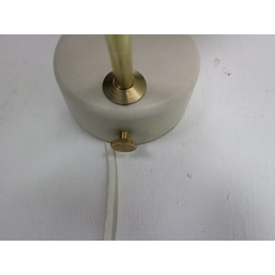 Image 1 of Lampada da parete vintage modello 232 in alluminio, ottone e marmo di Bruno Gatta per Stilnovo, Italia anni '60