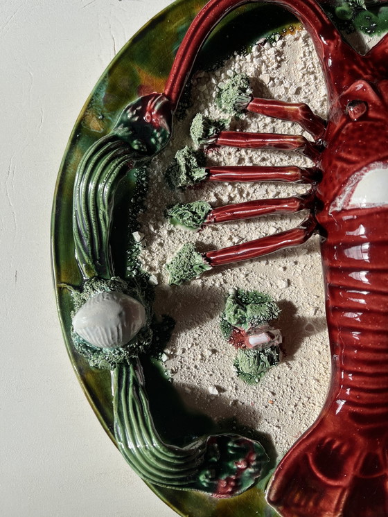 Image 1 of Large Decorative Earthenware Dish by J. Caldas da Rainha