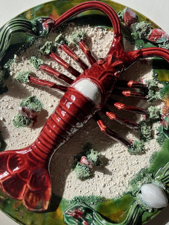 Image 1 of Large Decorative Earthenware Dish by J. Caldas da Rainha