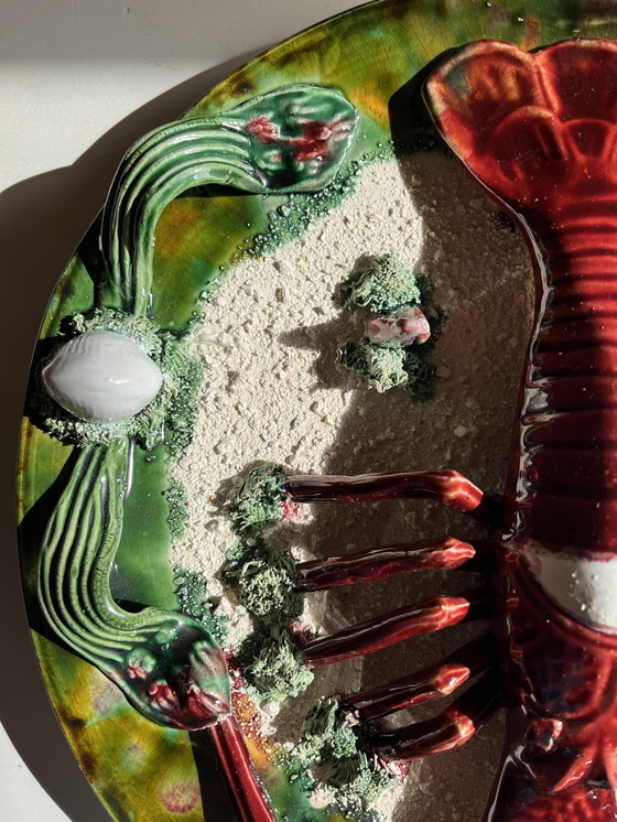 Image 1 of Large Decorative Earthenware Dish by J. Caldas da Rainha