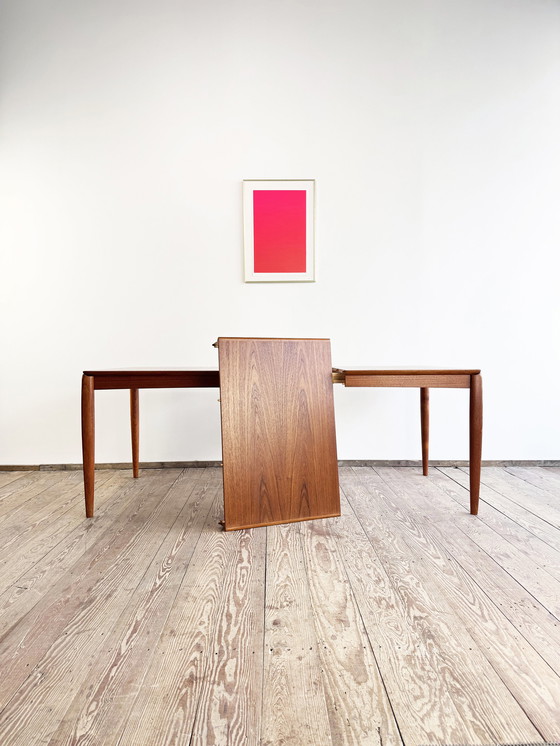 Image 1 of Mid-Century Modern Danish Dining Table in Teak by H.W. Klein for Bramin, Extendable, 1960