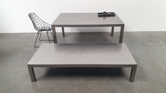 Image 1 of Karma Design acier inoxydable brossé Table basse / banc Dutch Design