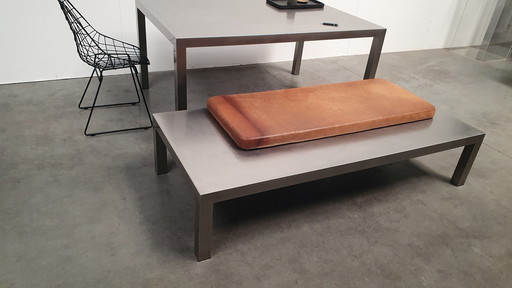 Karma Design stainless steel brushed Dutch Design coffee table / bench