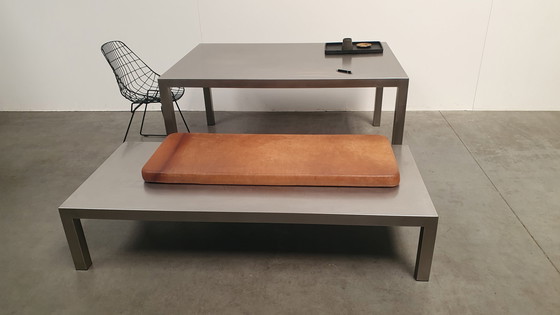 Image 1 of Karma Design acier inoxydable brossé Table basse / banc Dutch Design