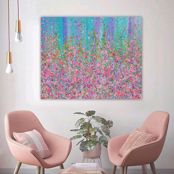 Image 1 of Valentina Pufe- Abstract Flower Painting "Sweet Dreams"