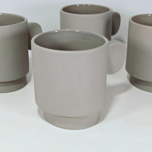 Set Of 4 Valerie Objects Inner Circle Mugs By Maarten Baas – Light Grey