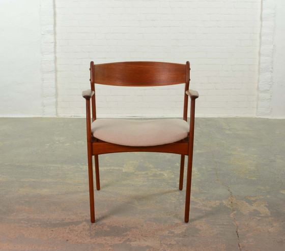 Image 1 of Danish Teak Desk- Armchair by Erik Buch for Oddense Maskinsedkeri & O.D. Moller, 1960s.